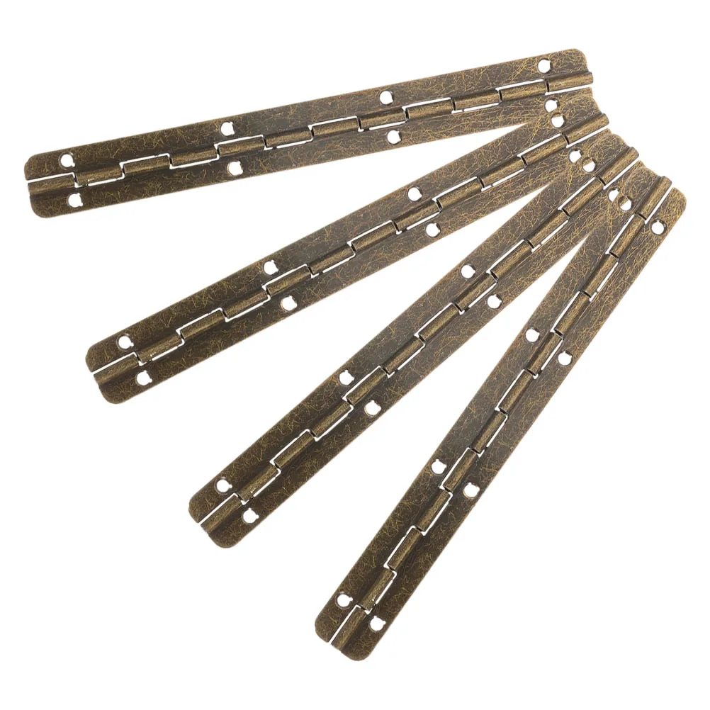 

4 Pcs Piano Hinge Heavy Duty Black Continuous for Wood Boxes Doors Furniture Long High Strength Material Versatile Application