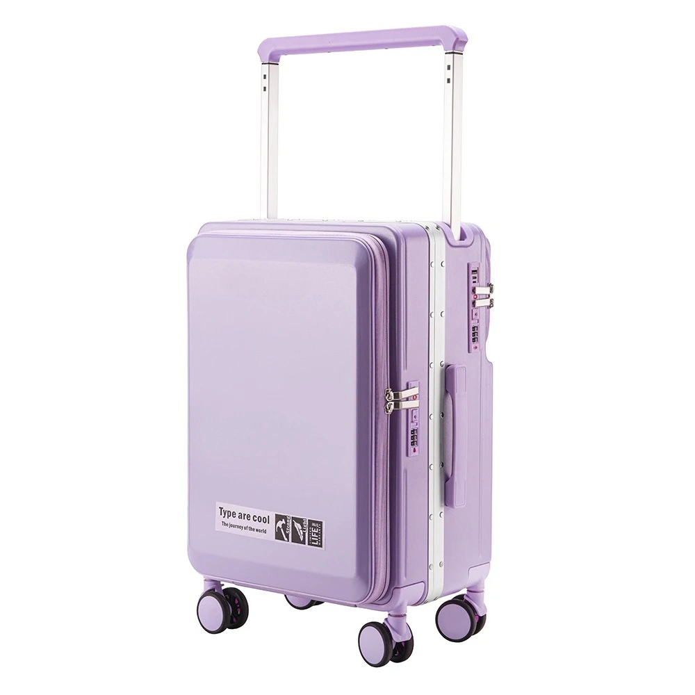 

Multifunctional double-sided suitcase, aluminum frame tie rod for women and men 20-inch universal mute