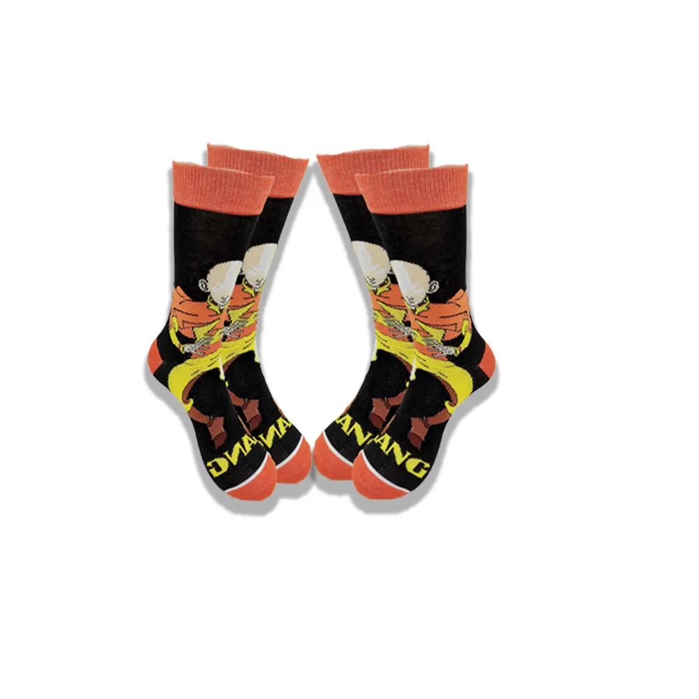 Cartoon Socks for Men And Women Street Style Middle Tube Skateboard Theme Autumn Winter Advanced Sewing Warm Cotton Crew