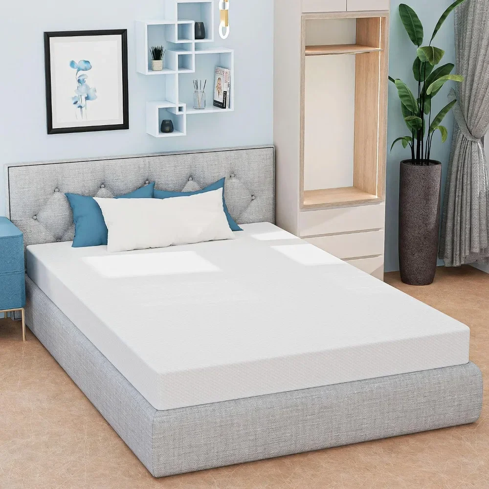 6 Inch  Mattress, Gel Memory Foam Mattress, Pressure Relieving, Cooling Gel Foam,  Mattress in a Box, Certipur-Us Certified