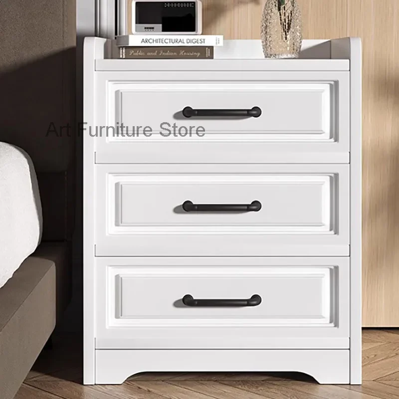 Simple Nordic Nightstand Storage Natural Wood Italian Bedroom Bedside Table Luxury Modern Mesilla De Noche Home Furniture