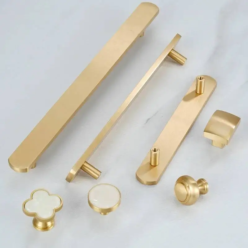 

Vintage Chinese Style Solid Brass Cabinet Pulls For Wardrobe, Shoe Cupboard, Drawer Cabinet, Golden Door Handles