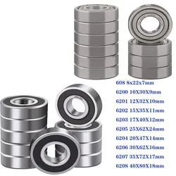 10PCS ABEC-5 подшипники 608 6204 6205 6206 6207 6208 ZZ 2RS Metal Seal High Quality Deep Groove Ball Bearings 베어링 8x22x7mm