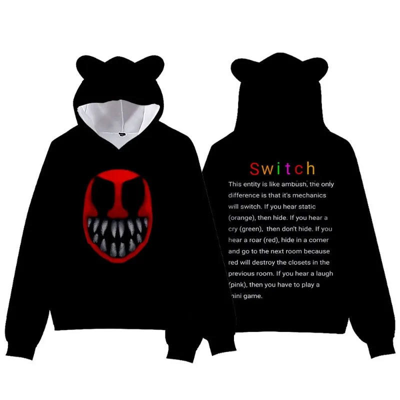 3D أبواب جديدة Roblox الشكل الأزياء هوديي الطفل المطبوعة عارضة الملابس لطيف ربيع الخريف هوديي الفتيان الفتيات البلوز أعلى #2