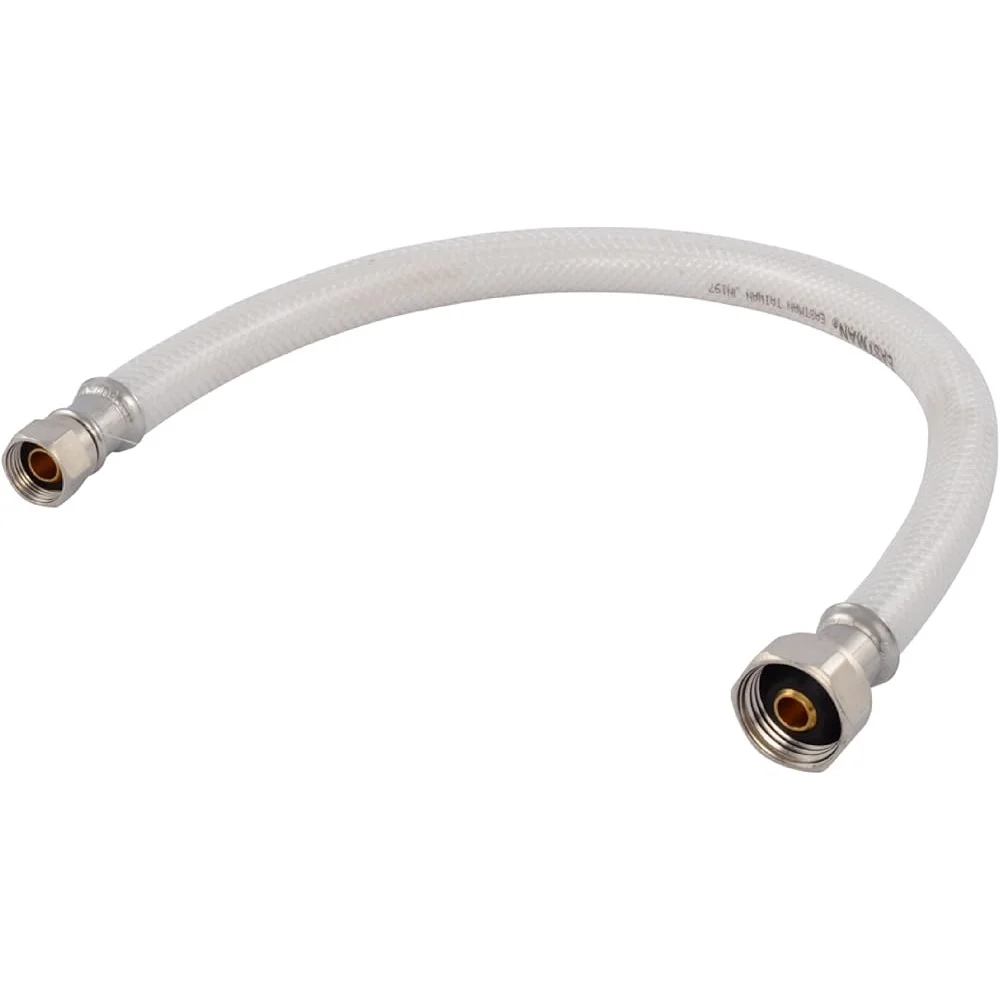 16 Polegada conector de torneira flexível linha de alimentação pvc 1/2 Polegada fala x 3/8 Polegada compressão fácil instalar mangueira reforçada durável