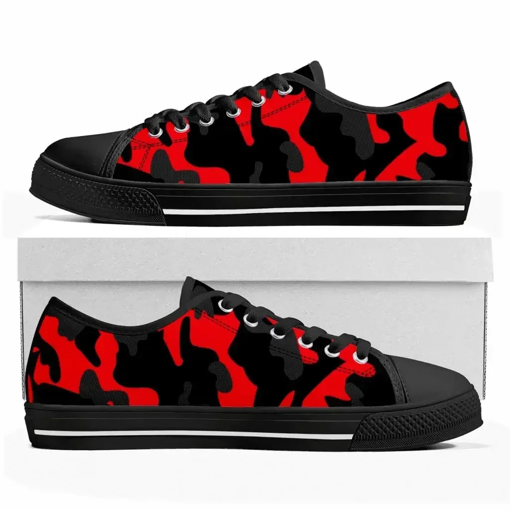 Zapatillas de deporte de camuflaje del ejército de alta calidad para hombre y mujer, zapatillas de lona para adolescentes, zapatos informales de camuflaje azul marino para parejas, zapatos personalizados