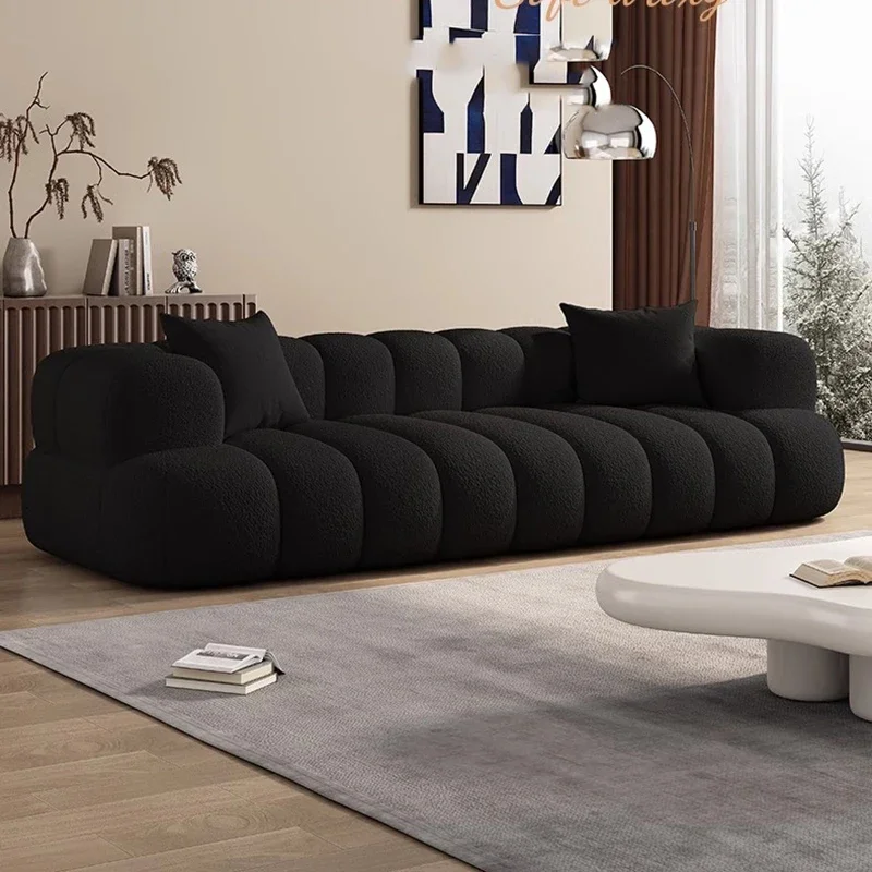 Sofás modernos negros para sala de estar, sofás nórdicos minimalistas y perezosos de lujo para sala de estar, muebles seccionales europeos Koltuk Tak Consi Mobilya