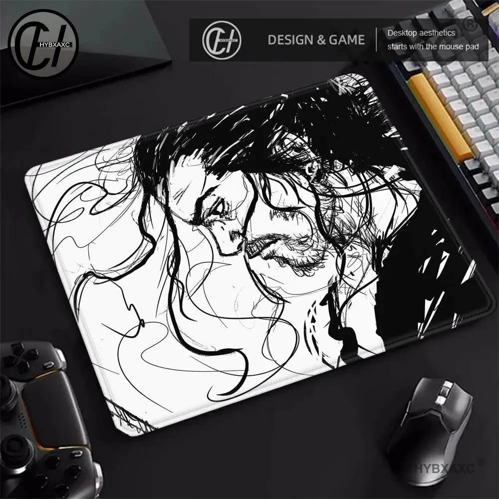 45X40CM Mouse Pad Trendy Anime Line Art Keyboard Pc Setup Accessories Carpet Office Miyamoto Musashi Vagabond Manga Desk Mat