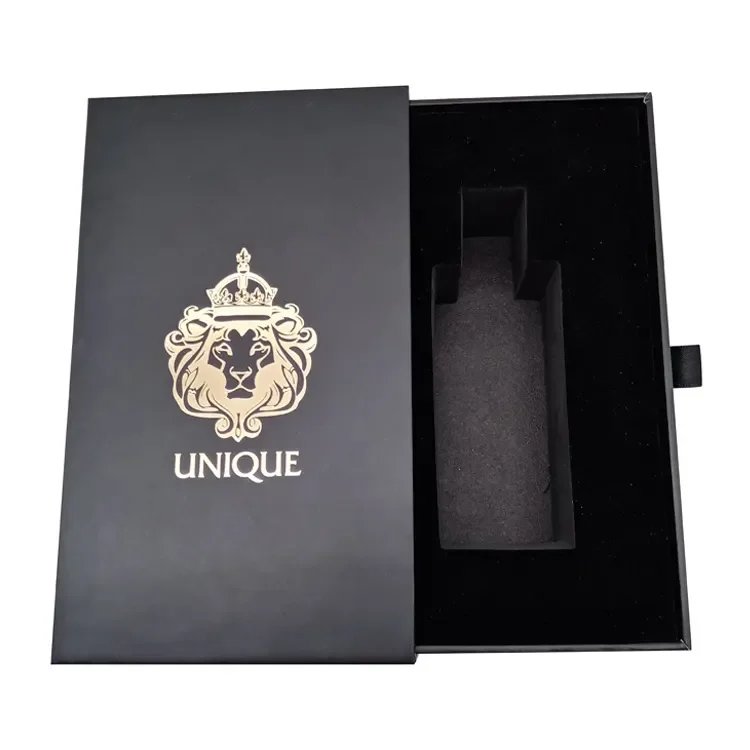 Luxury custom fragrance essential oil 10ml perfume bottle paper gift box packaging box with drawer