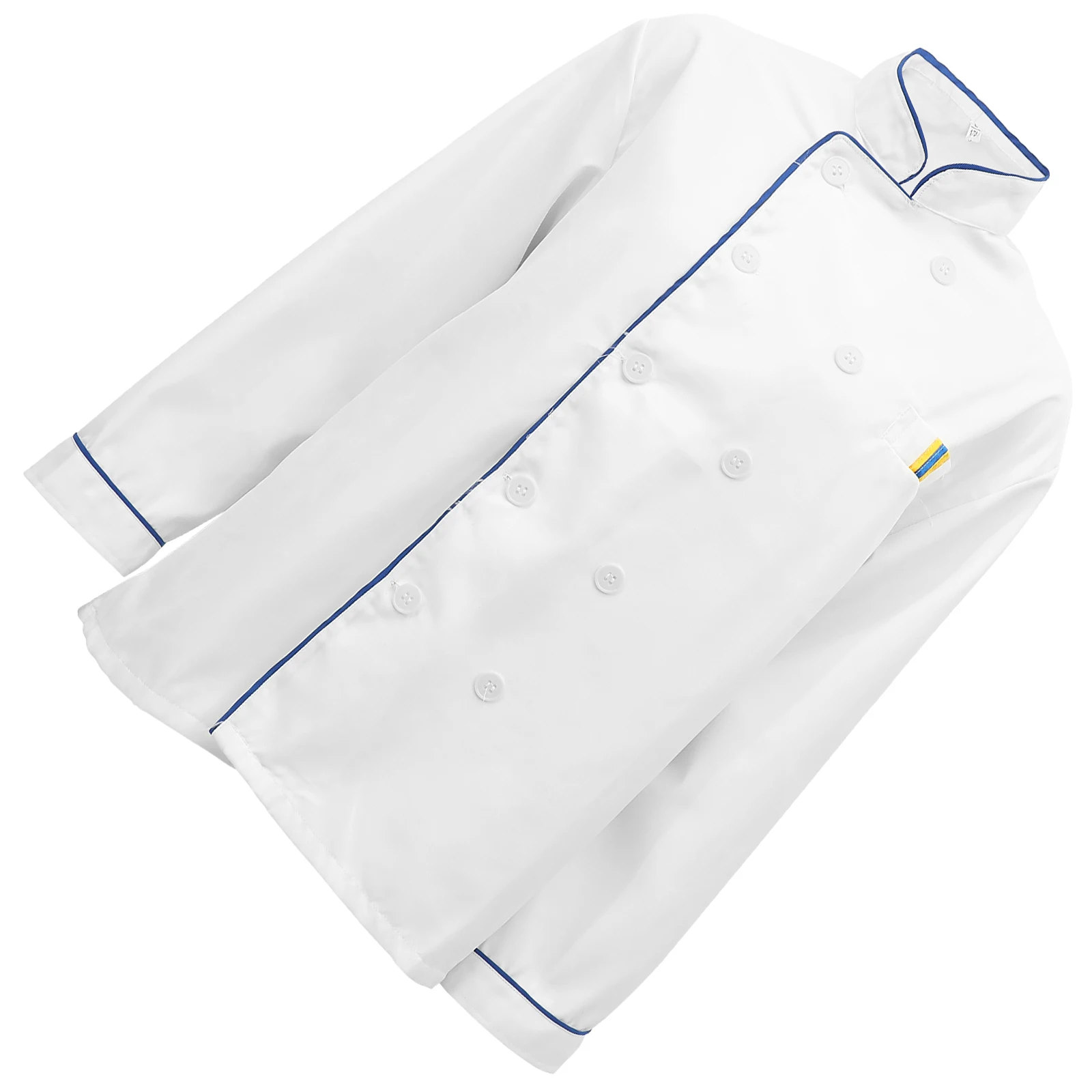 

Unisex Chef Jacket Long Sleeve Kitchen Uniform Spatter-Proof Breathable Comfortable Large Pocket Restaurant Outdoor Bbq Cooking
