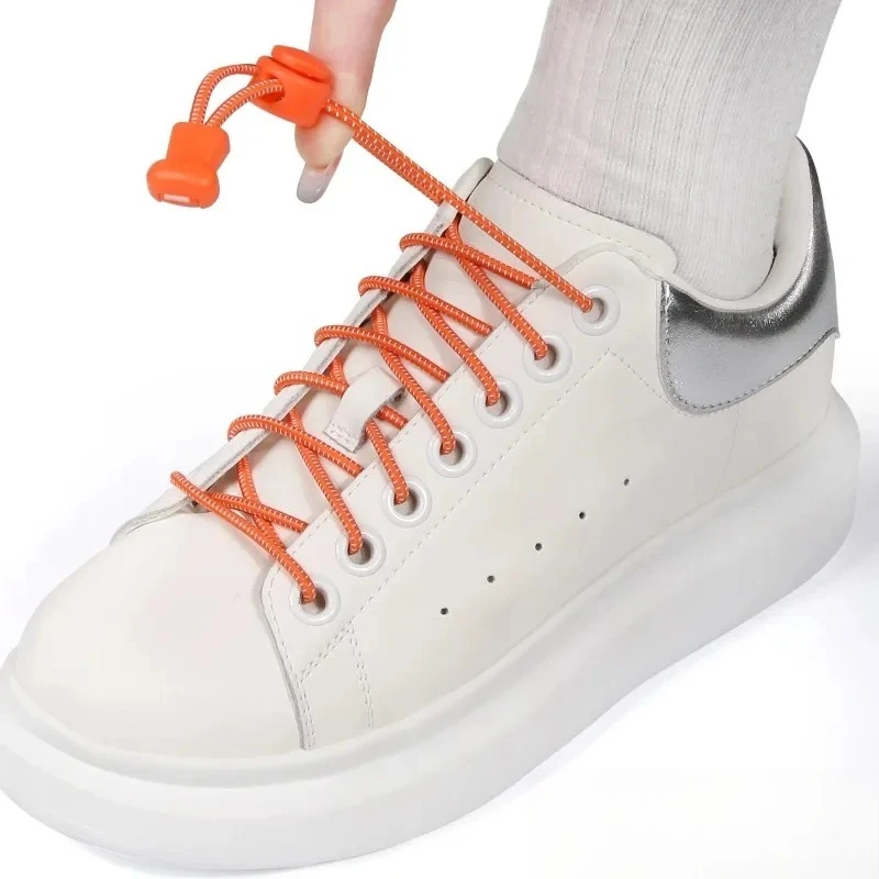Elastic No Tie Lazy Shoelaces Spring Retractable Replacement Laces for Kids Adults Sneakers