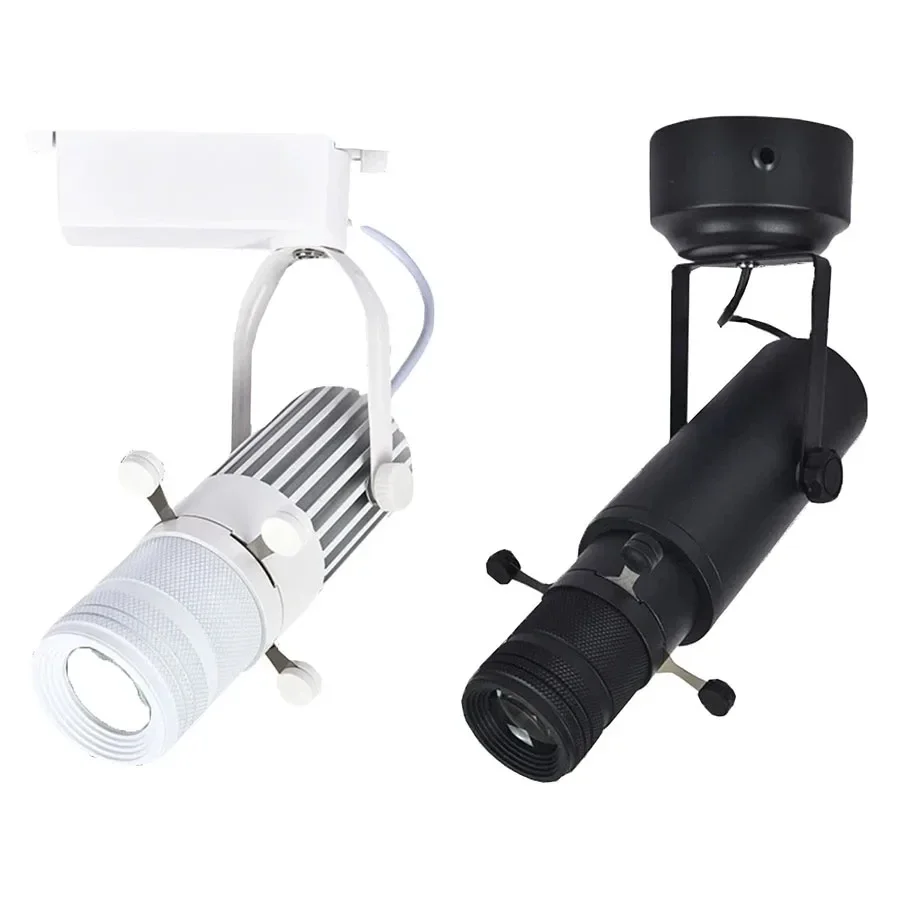 

5/10/30W Dimmable Adjustable Aperture LED Ceiling Spotlight With Remote Variable Pattern Track Light For Shop Bar Cafe Decor