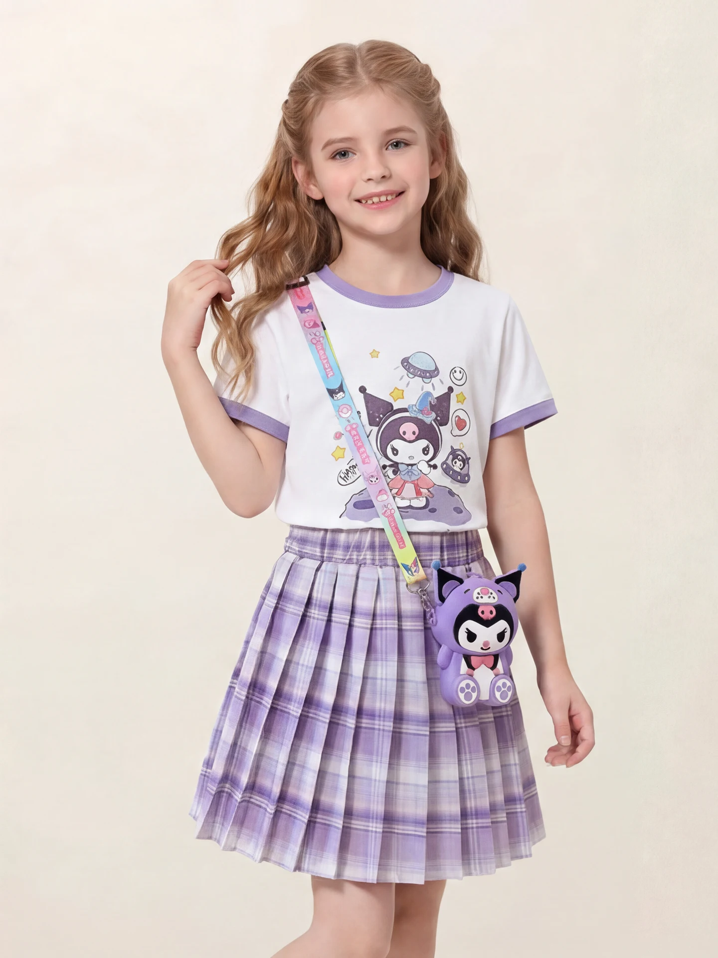 kolumi-girls-summer-outfit-2026-new-cartoon-school-uniform-style-pleated-skirt-two-piece-set-lightweight-breathable-cotton-blend