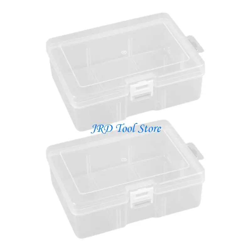 A2UD Round Corner Design Storage Box No Insert Panel for Jewelry Beads Toy Set of 2