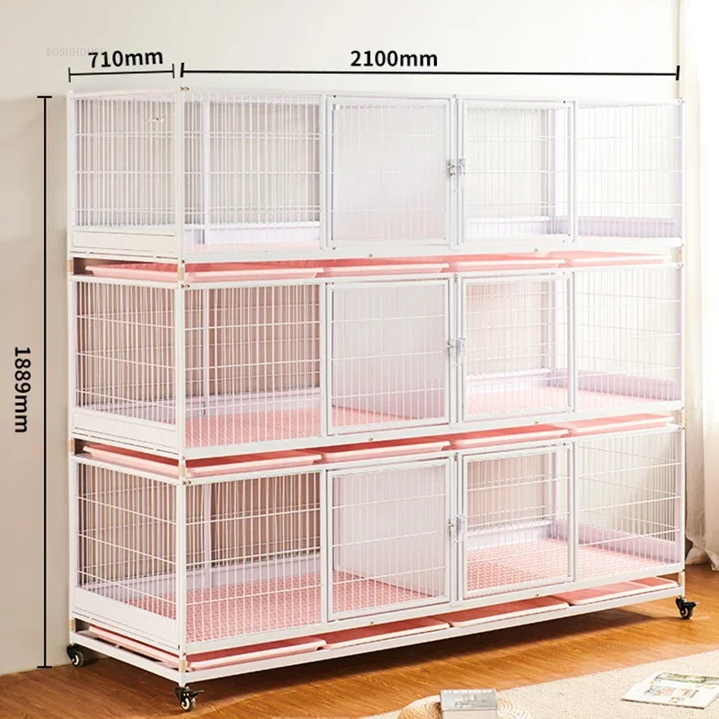 #Foldable Cat Crates  Space Saving Four Seasons Portable Cat Villa for Indoor Use Easy Assemble Breeding Enclosure