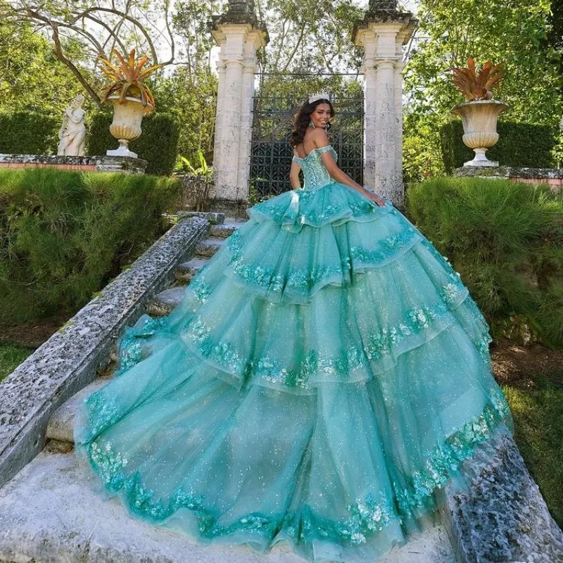 Pink Quinceanera Dress Prom Dress Sweet 15 Dress Applique Beading Sequin With Detachable tail Graduation Party Princess Dress