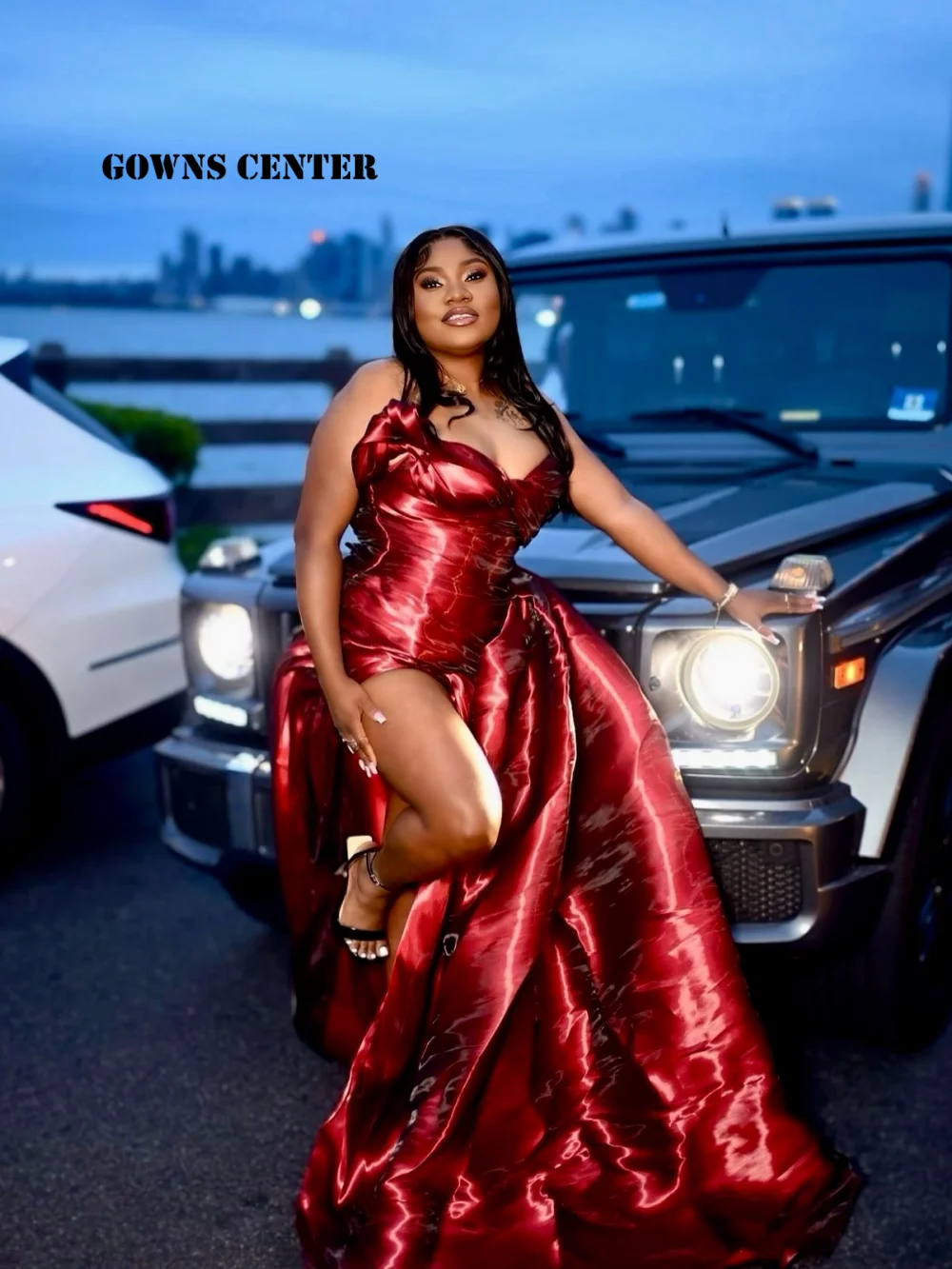 

Red Beaded Sweetheart Aso Ebi Evening Dress 2026 High Split Mermaid African Floor Length Wedding Dress Customized