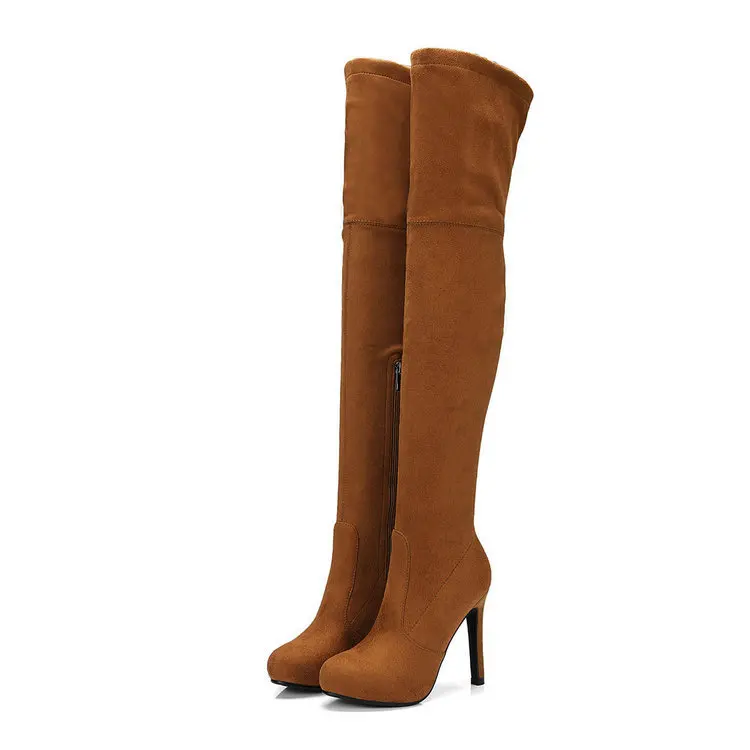 Elegant Pumps Boot 2022Autumn Winter New Elastic Knee Boot Large43 Long Boot Slim Fashion Women Boot Sexy Slim Heels Women Shoe