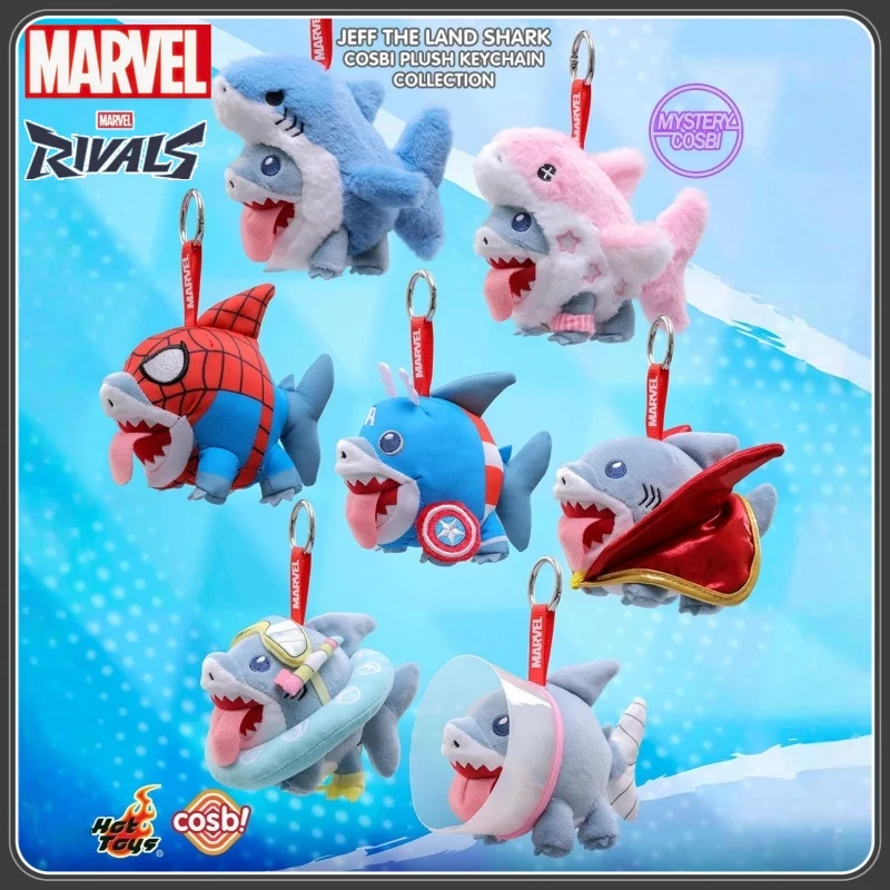 

In Stock New Hot Toys Cosbi Marvel Rivals Jeff The Land Shark Keychain Blind Box Collectible Toy Mystery Gift Kawaii Game Merch