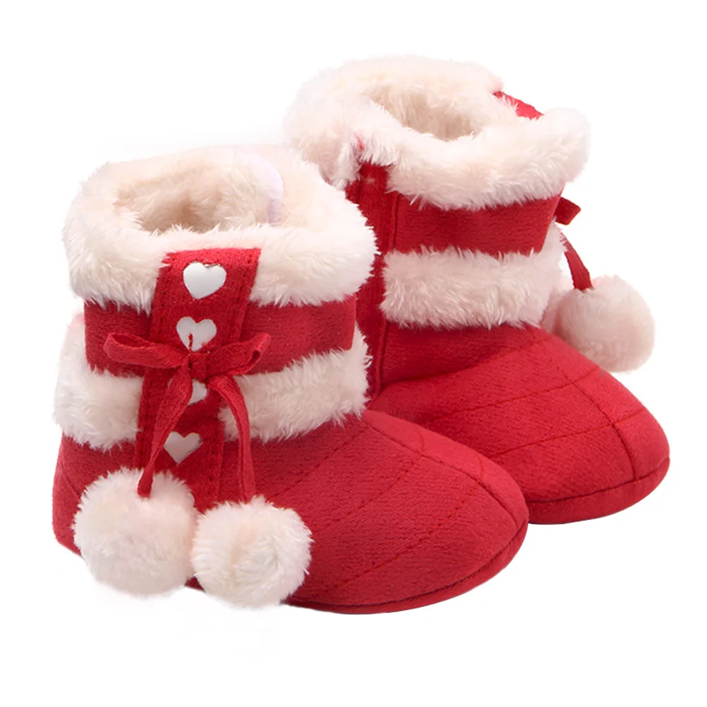 Sepatu Musim Dingin Bayi Natal Balita Bayi Baru Lahir Prewalker Bayi Katun