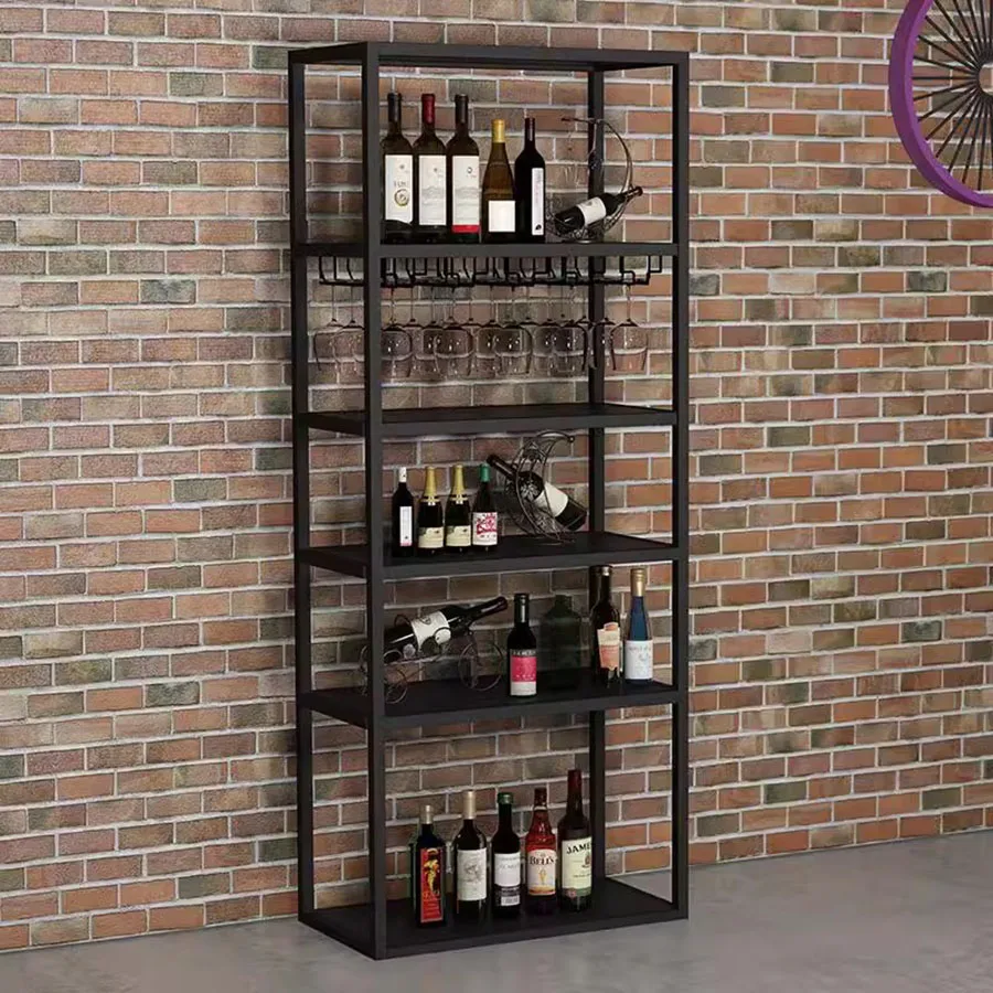 

Kitchen Industrial Bar Cabinet Houses Wedding Iron Stackable Handmade Design Display Wine Rack Column Armadietto Cube Furniture