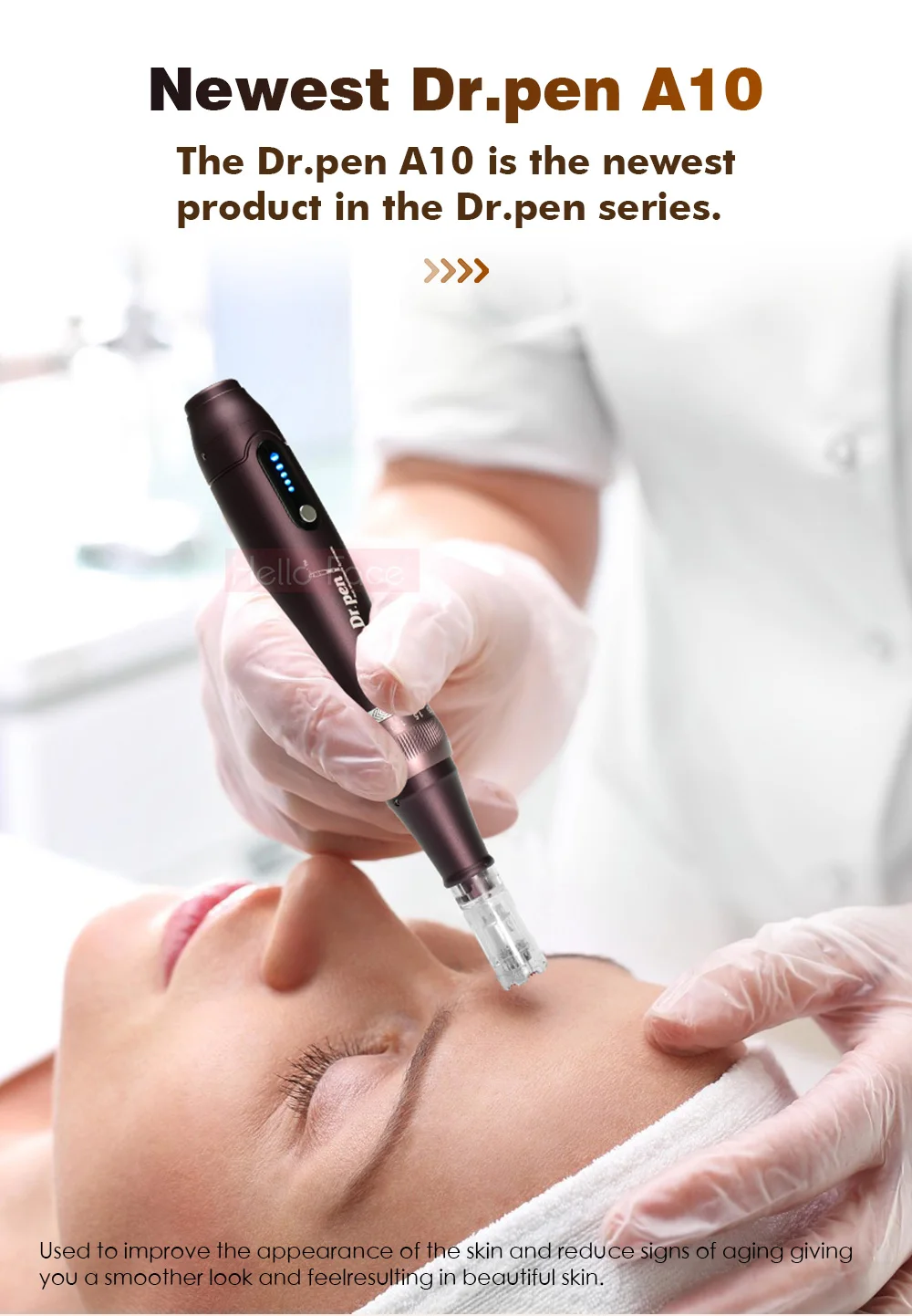 Dr. Pen Ultima A10 mit 12 Stück Kartuschen, kabelloses Derma-Pen-Hautpflege-Set, Mikronadel-Schönheitsgerät, Nadellänge 0,25 mm – Detail 4