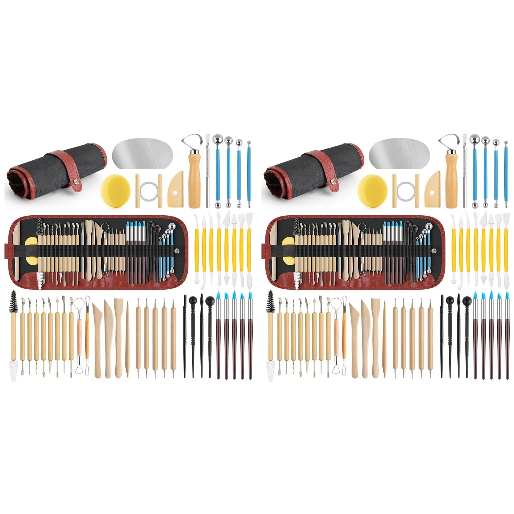 

【Электронные аксессуары】2 набора инструментов для лепки из глины, набор инструментов для резьбы по глине, набор инструментов для моделирования, набор инструментов для работы с керамикой.