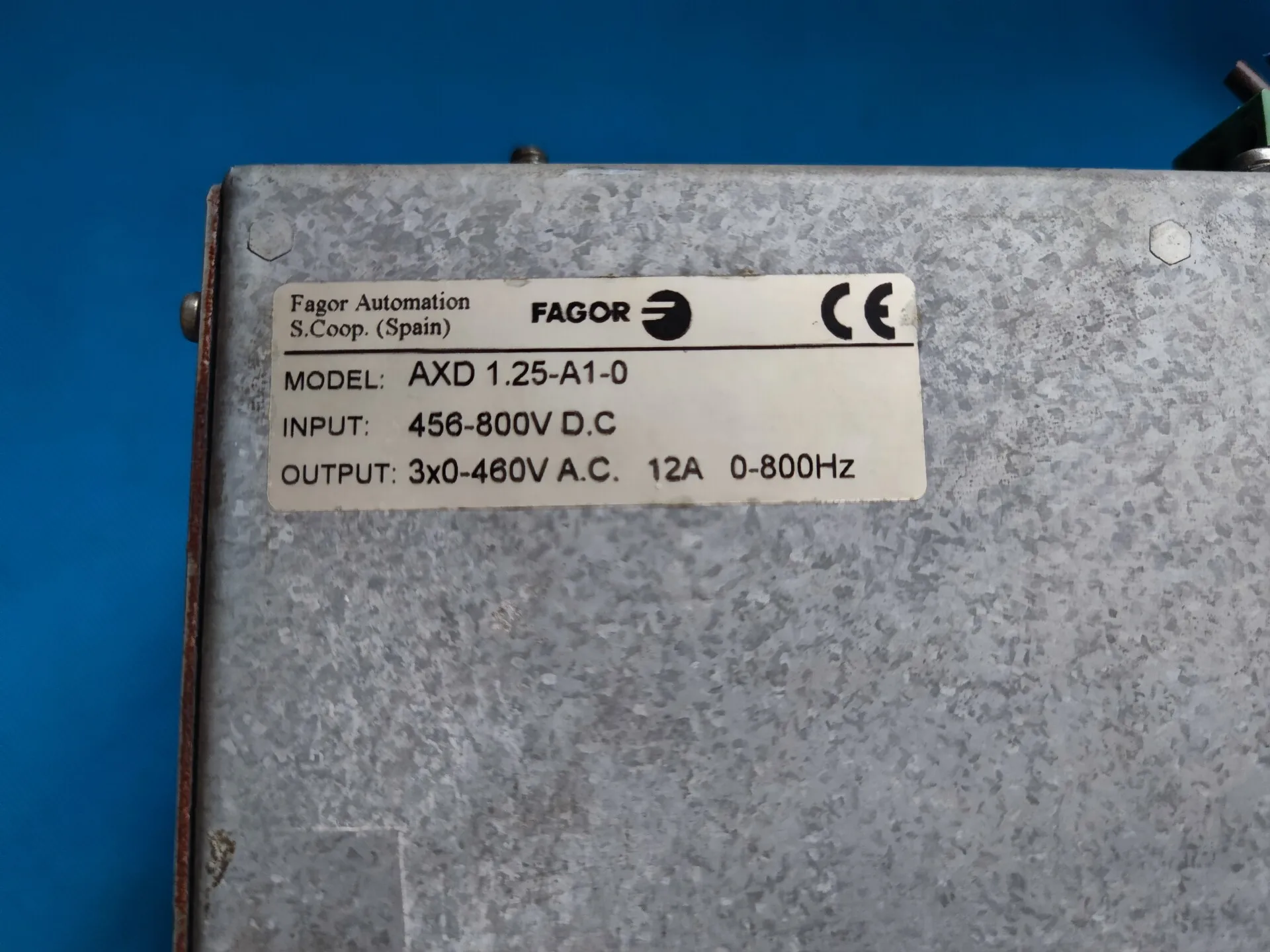 Serwonapęd AXD 1.25-A1-0 do Fagor