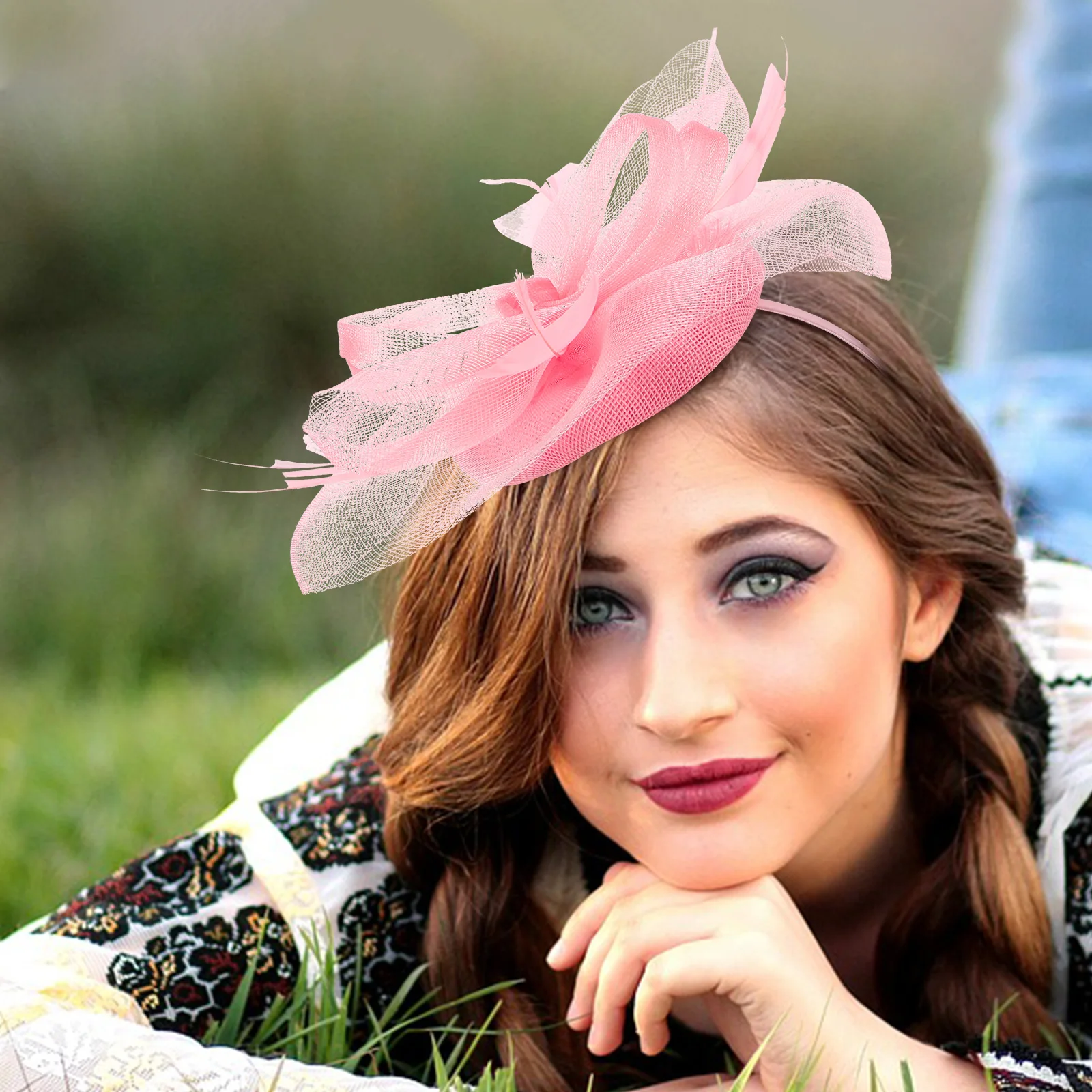 

Net Fascinator Hair Clip Lightweight Elegant Headwear For Wedding Tea Party Bridal Banquet Women Hat Accessory