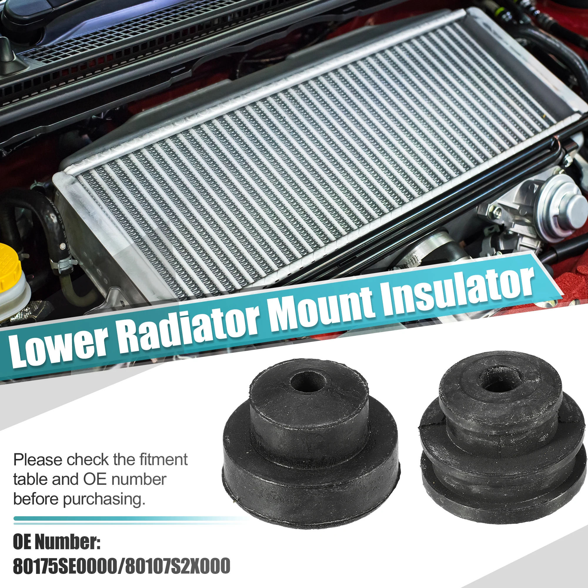 

UXCELL 4 Pcs Condenser Cushion Rubber Pad Condenser Upper Lower Bushing for Honda Accord 94-18 for Honda City 09-14