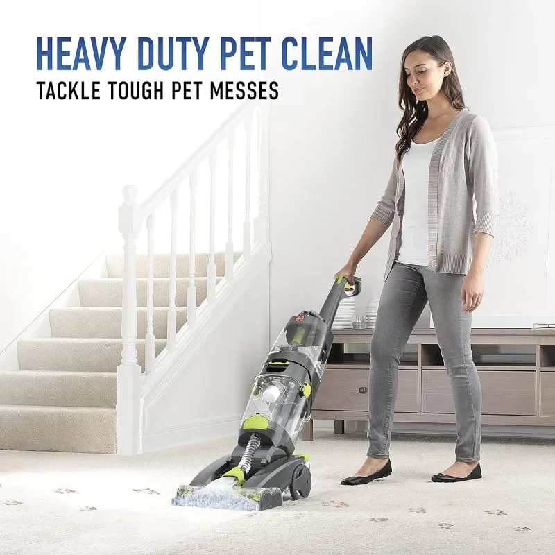 QWHoovvers Pro Clean Pet Upright Carpet Cleaner,Shampooer Machine For Home And Pets,FH51050,Grey