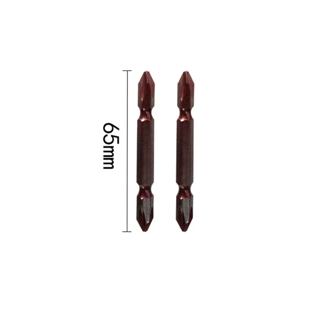 Double Head Screwdriver Bits Magnetic Double Head Electric Cross High-speed Drill Screwdriver Bit Copper-colored