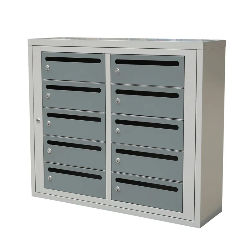 Multi-Compartment Outdoor Steel Mailbox for Commercial & Residential Use, Lockable and Weather-Resistant