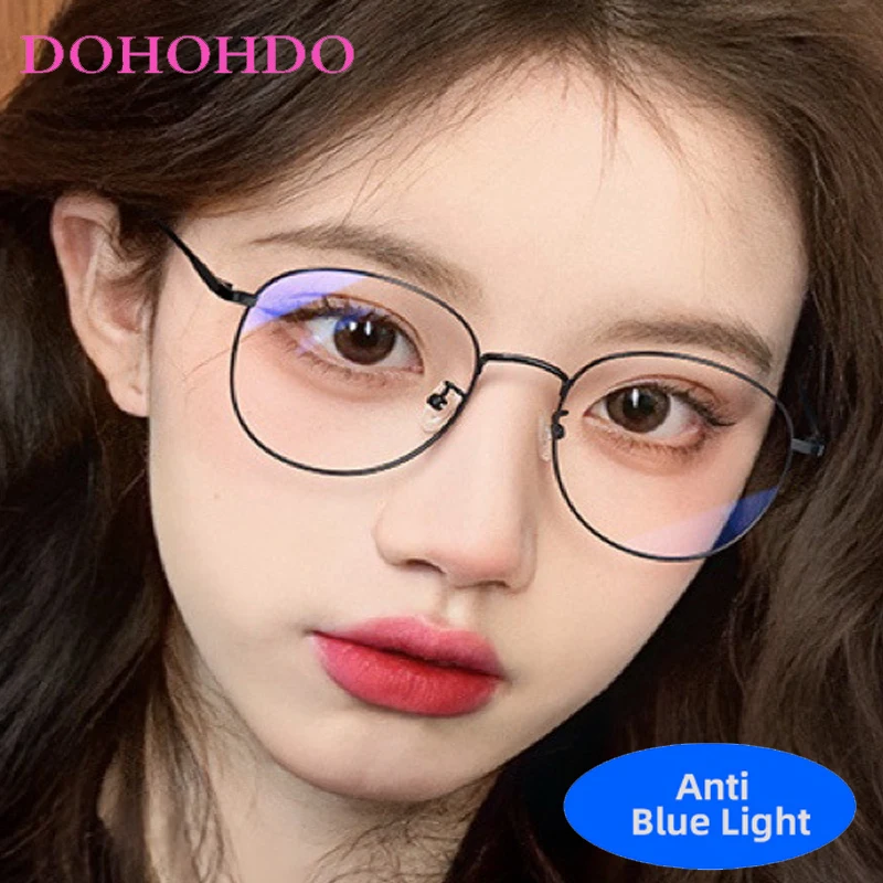 

Classic Metal Round Frame Men Women Optical Glasses Luxury Brand Design Computer Reading Anti-Blue Light Eye Protection Eyewear