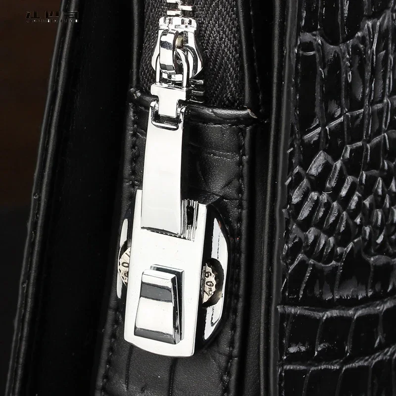 New Luxury Alligator Cow Genuine Leather Business Men\'s Briefcase Male Briefcase Shoulder Bag Men Messenger Laptop Computer Bag