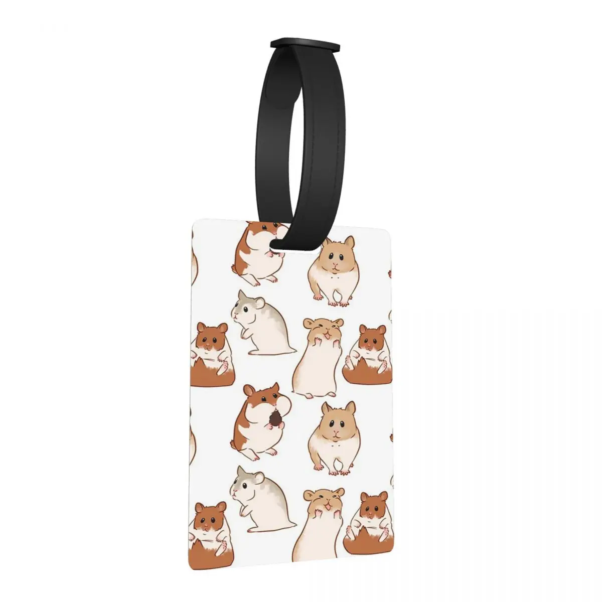 

Милые бирки для багажа с рисунком хомяка, аксессуары для чемоданов, этикетки для путешествий, держатель для багажных бирок, идентификатор, имя, адрес