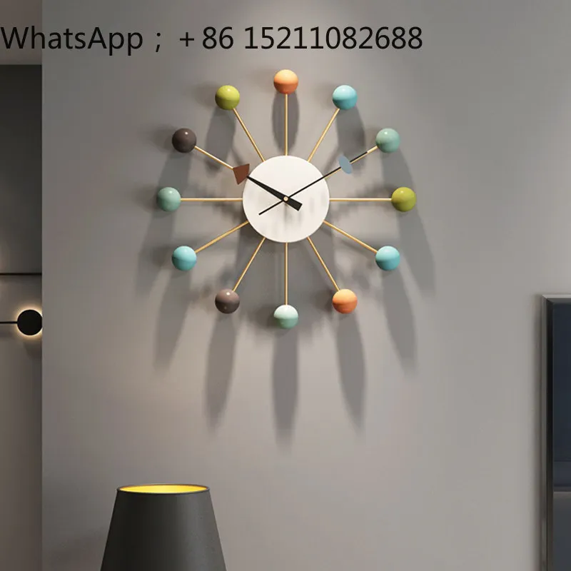 SCY living room wall watch dining room fashion silent clock light luxury decorative TV wall clock