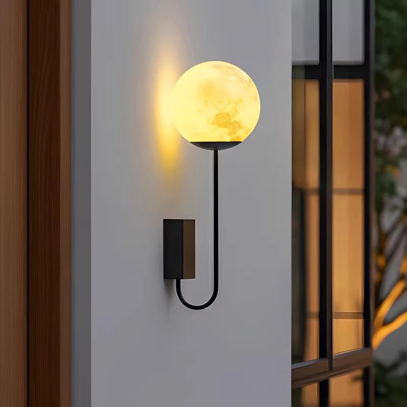 Outdoor Waterproof Wall Moon Lamp Villa Balcony Garden Landscape Light Creates Relaxing Atmosphere Courtyard Illumination