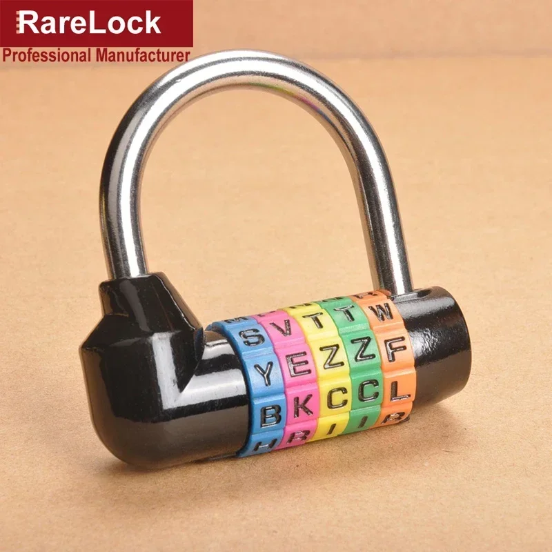 5 Color Letter Combination Padlock For Box Door Suitcases Travel Bag Locker Fitting Room Password Lock Rarelock ZS56 G