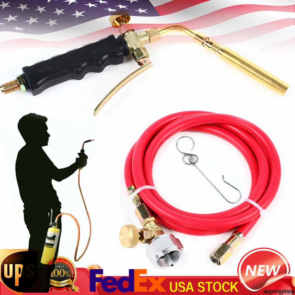 Mapp Gas Plumbing Turbo Burner Torch Propane Soldering Brazing Welding Kit Set