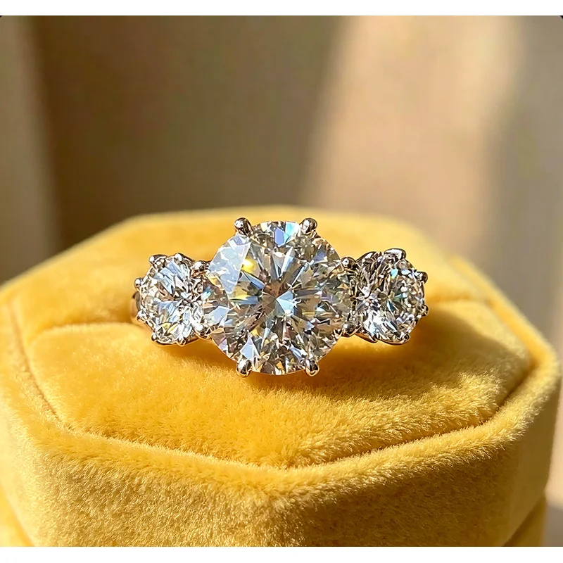 925 Sterling Silver For Women Wedding Exquisite Rings with Brilliant Zirconia Stone Engagement Rings Eternity Hot Sale Jewelry