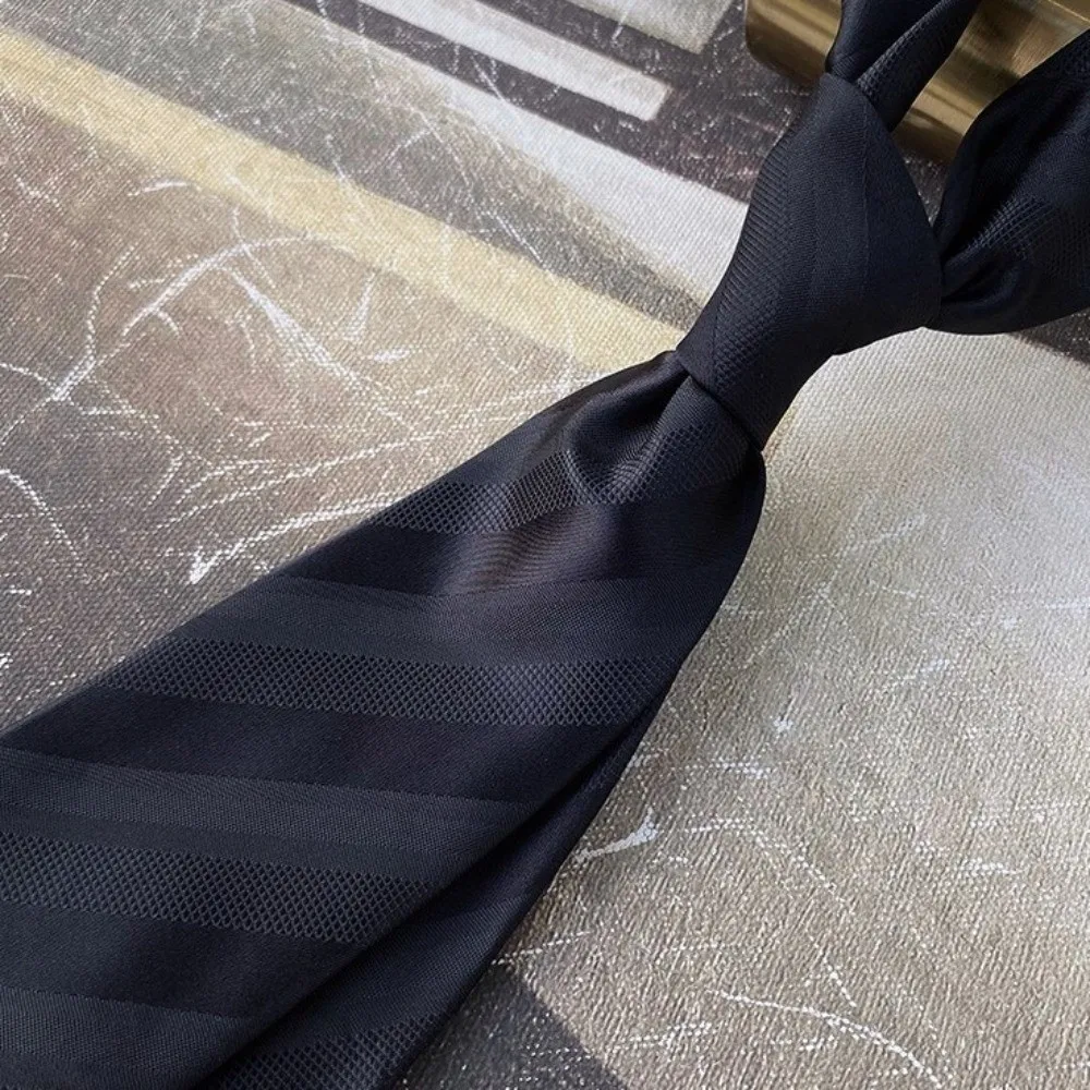 Mode couleur unie noir cravate rayures florales hommes cravate réglable main attaché rétro cravate fête