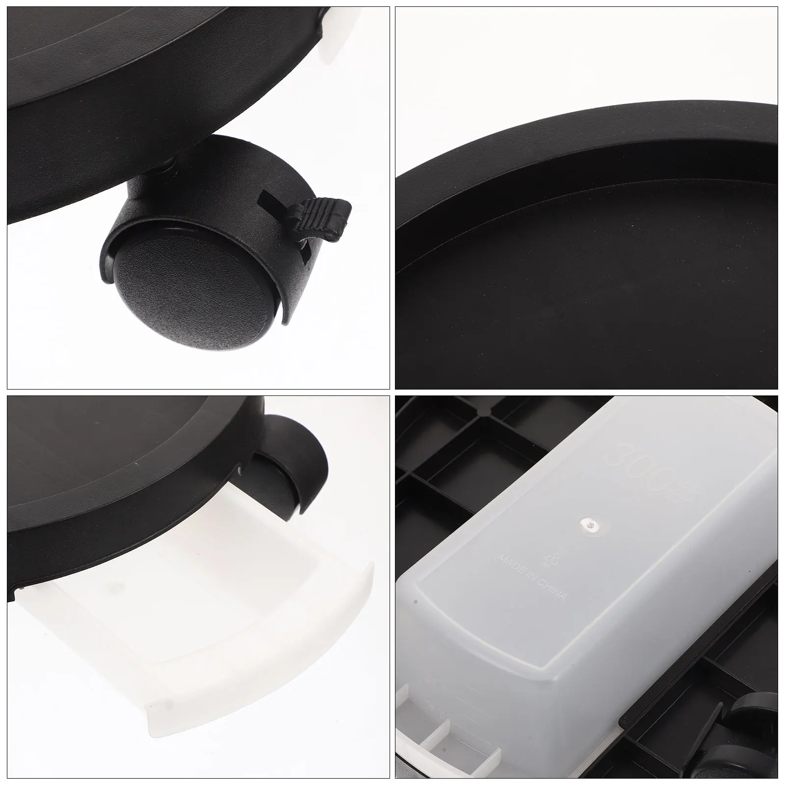

Flower Pot St Casters Black 300# Small PP Durable Tray Rolling Trolley Waterproof Catcher Gardening