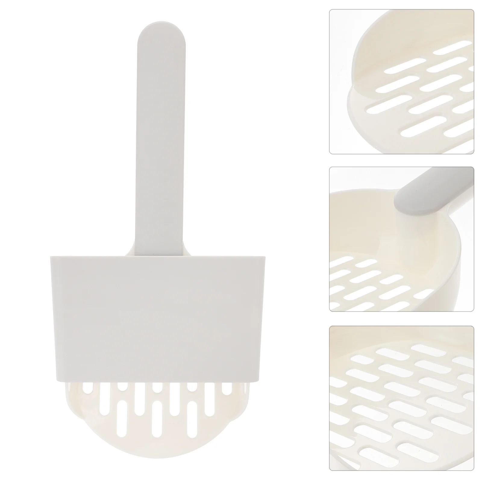 1 set Cat Scoop With Holder Heavy Duty Abs Wide Mouth Design For Cats Large Capacity Sturdy Handle Pet Cleaning Tool Cat Litter