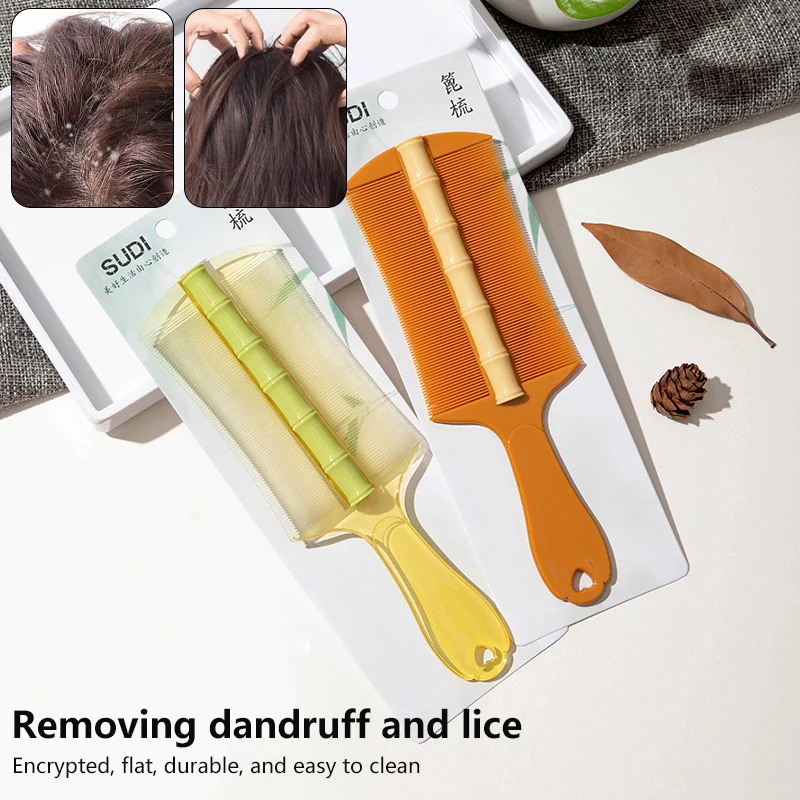 Plastic Lice Comb Double-sided Super Dense Teeth Remove Dandruff Scalp Cleansing Scalp Massage Comb Flea Removal Hair Tools