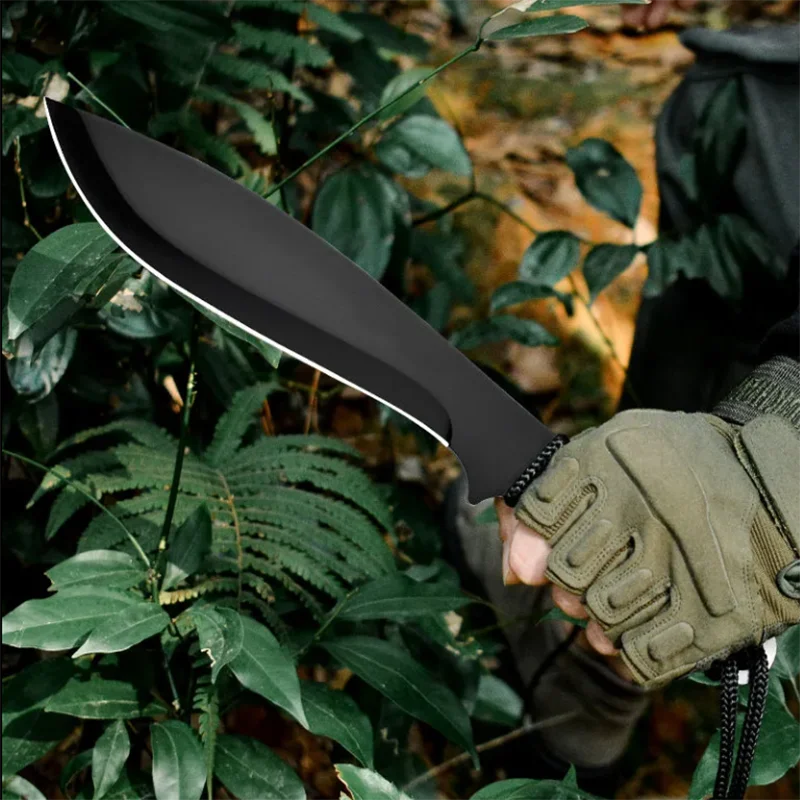 Straight Knife Outdoor Mountaineering Knife Camping High Hardness Multifunctional Portable