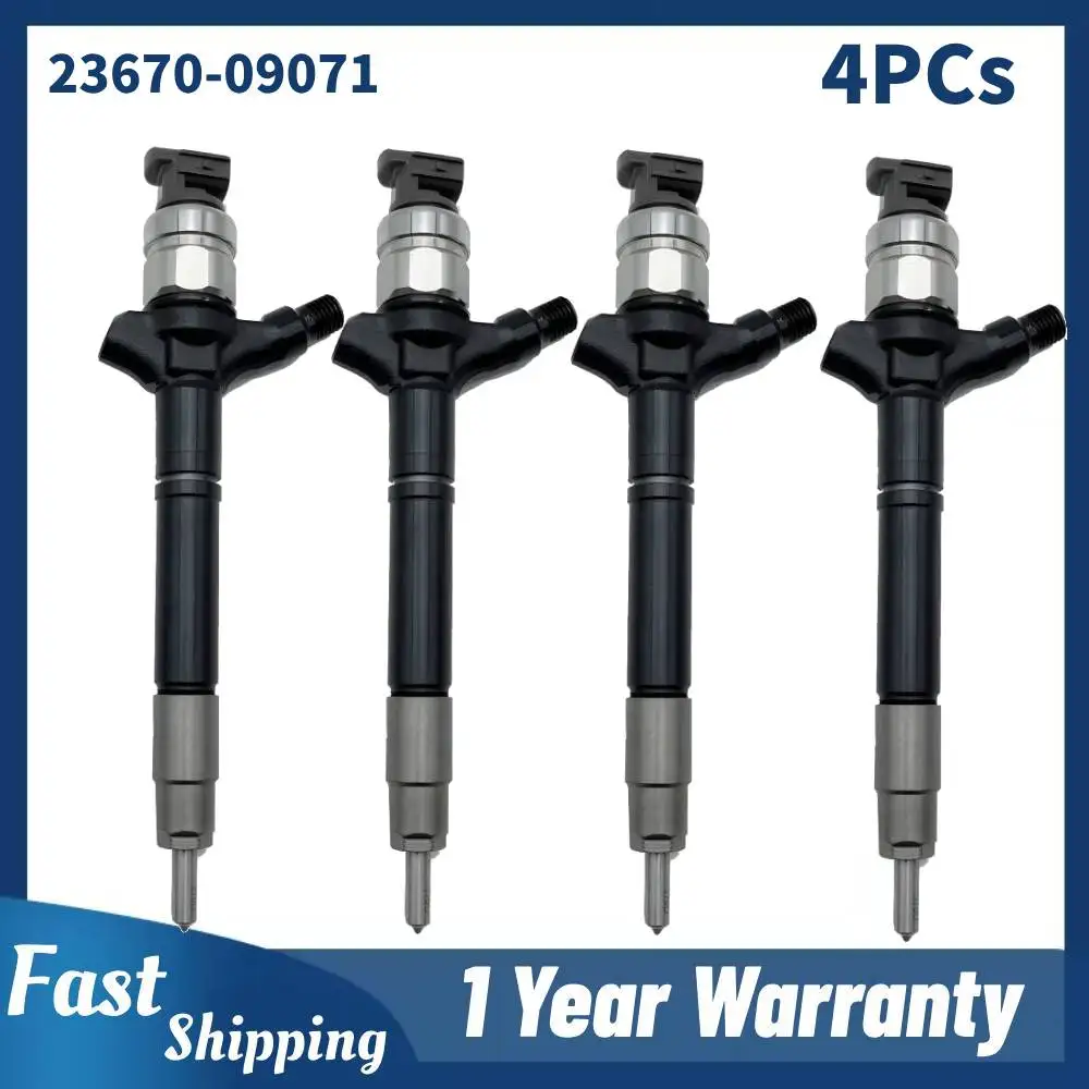 

4PCS Diesel Common Rail Fuel Injector Nozzle 23670-09071 For Toyota Hilux 2KD Ftv Engine
