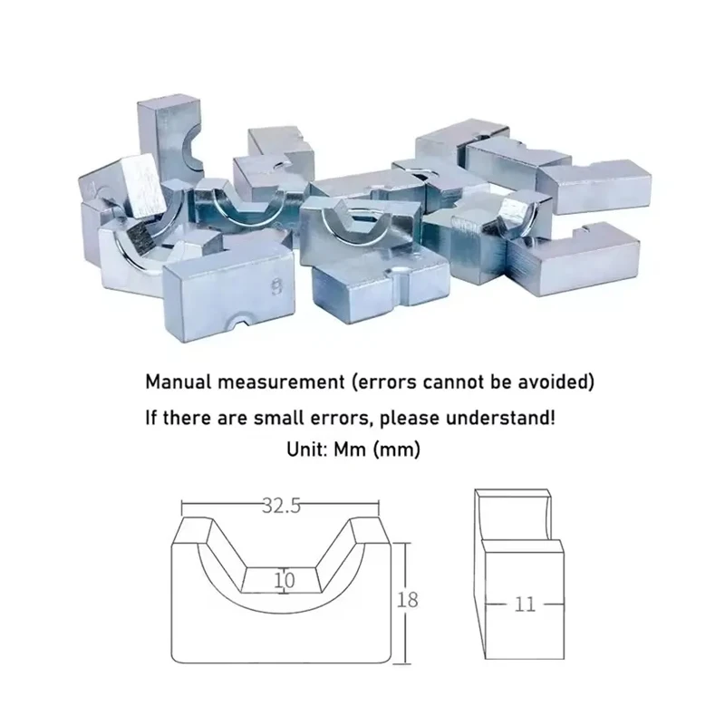 Hydraulic Crimping Dies for YQK-120 Hydraulic Crimping Tool 8 10 16 25 35 50 70 95 120mm²（1 Pair）YQK-120 Crimpng Mold