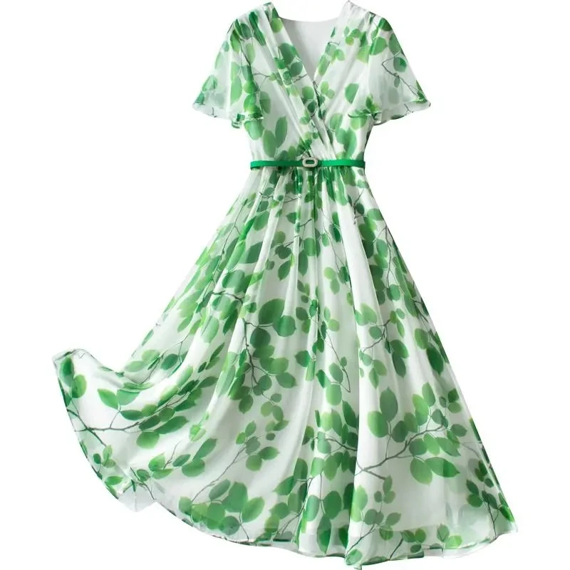 

Small Fresh Chiffon Dress Women's Summer 2023 New French Skirt High-end Floral Skirt With High Sense Of Temperament