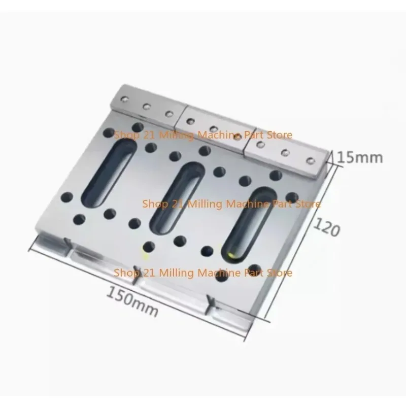 120x150x15mm Wire EDM Fixture Board Stainless Jig Tool For Leveling Clamping Bracket